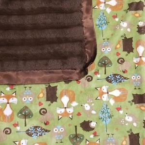 One Minky Couture Woodlands baby blanket